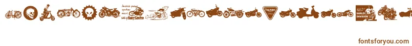 VintageMotorcycleClub2 Font – Brown Fonts on White Background