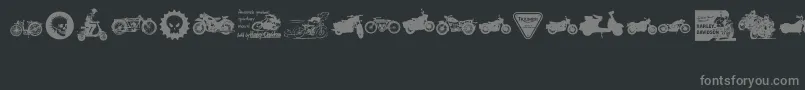 VintageMotorcycleClub2 Font – Gray Fonts on Black Background