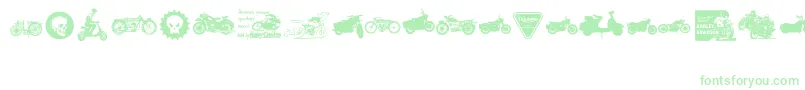 Fonte VintageMotorcycleClub2 – fontes verdes em um fundo branco