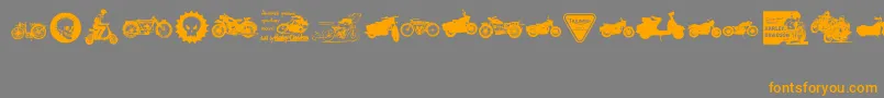 VintageMotorcycleClub2 Font – Orange Fonts on Gray Background
