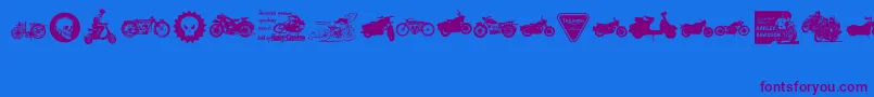 Police VintageMotorcycleClub2 – polices violettes sur fond bleu