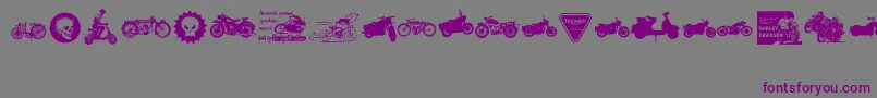 Police VintageMotorcycleClub2 – polices violettes sur fond gris