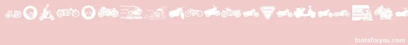 VintageMotorcycleClub2 Font – White Fonts on Pink Background