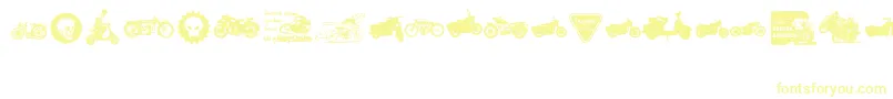 VintageMotorcycleClub2 Font – Yellow Fonts on White Background