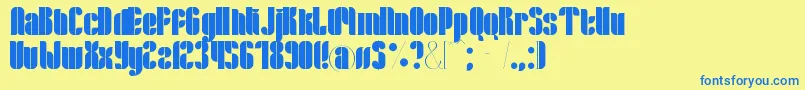 Lloyd Font – Blue Fonts on Yellow Background