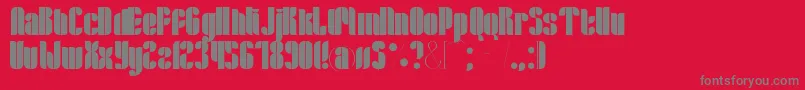 フォントLloyd – 赤い背景に灰色の文字