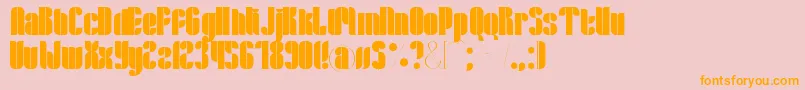 Lloyd Font – Orange Fonts on Pink Background