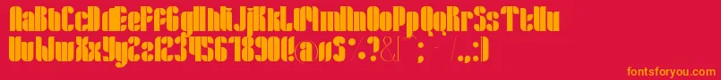 Lloyd Font – Orange Fonts on Red Background