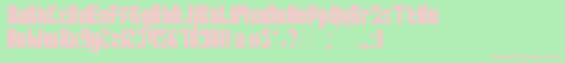 Lloyd-fontti – vaaleanpunaiset fontit vihreällä taustalla