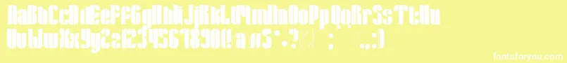 フォントLloyd – 黄色い背景に白い文字