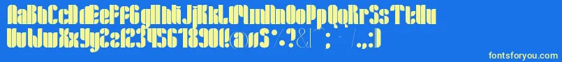 Lloyd Font – Yellow Fonts on Blue Background