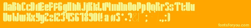 Lloyd Font – Yellow Fonts on Orange Background