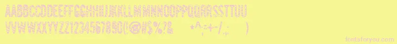 Gianttig Font – Pink Fonts on Yellow Background