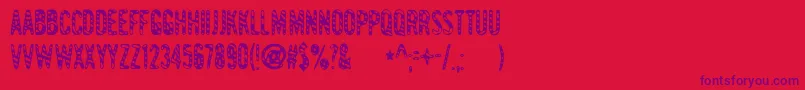Gianttig Font – Purple Fonts on Red Background