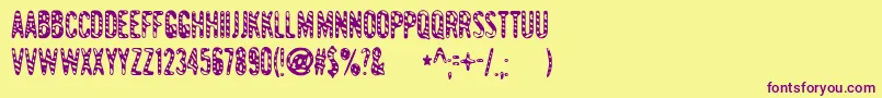Gianttig Font – Purple Fonts on Yellow Background