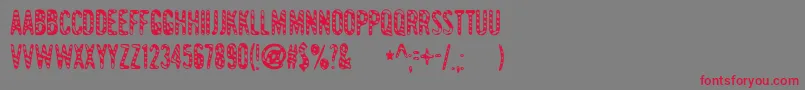 Gianttig Font – Red Fonts on Gray Background