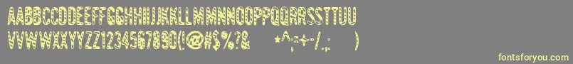 Gianttig Font – Yellow Fonts on Gray Background