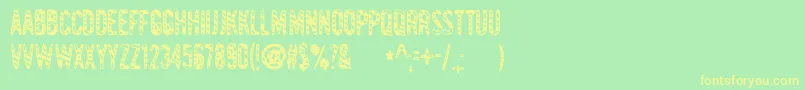 Gianttig Font – Yellow Fonts on Green Background