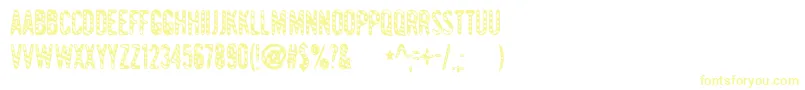 Gianttig Font – Yellow Fonts on White Background