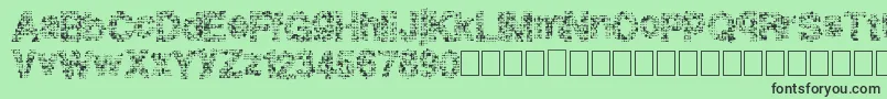Pixeldrip Font – Black Fonts on Green Background