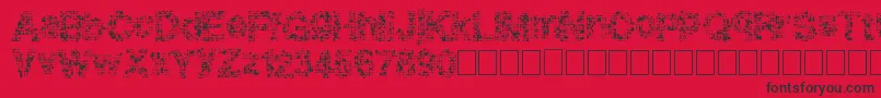 Pixeldrip Font – Black Fonts on Red Background
