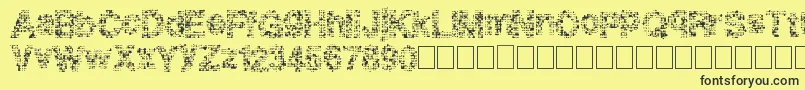 Pixeldrip Font – Black Fonts on Yellow Background