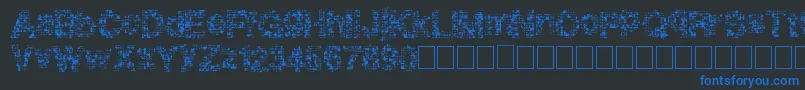 Pixeldrip Font – Blue Fonts on Black Background