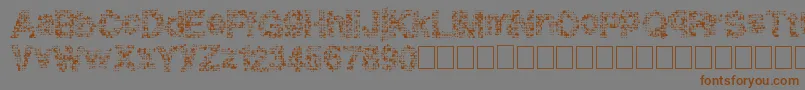 Шрифт Pixeldrip – коричневые шрифты на сером фоне