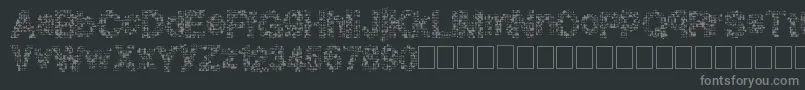 フォントPixeldrip – 黒い背景に灰色の文字