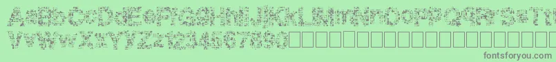 Pixeldrip Font – Gray Fonts on Green Background