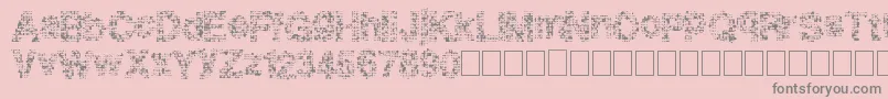 Pixeldrip Font – Gray Fonts on Pink Background