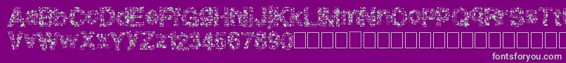 Pixeldrip Font – Green Fonts on Purple Background