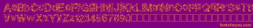 Pixeldrip Font – Orange Fonts on Purple Background