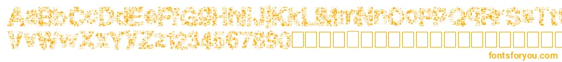 Pixeldrip Font – Orange Fonts on White Background