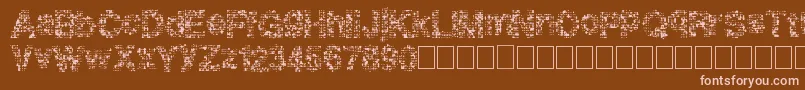Pixeldrip Font – Pink Fonts on Brown Background
