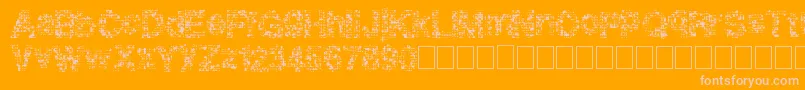 Pixeldrip Font – Pink Fonts on Orange Background