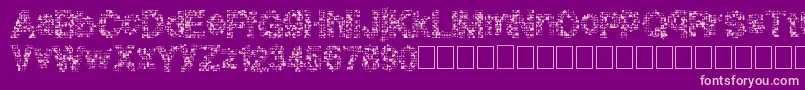 fuente Pixeldrip – Fuentes Rosadas Sobre Fondo Morado