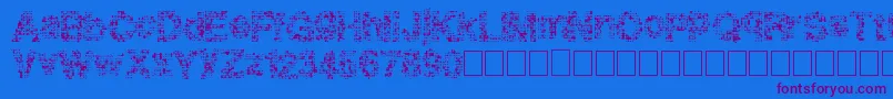 Pixeldrip Font – Purple Fonts on Blue Background
