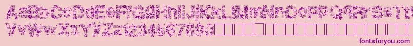 Pixeldrip Font – Purple Fonts on Pink Background