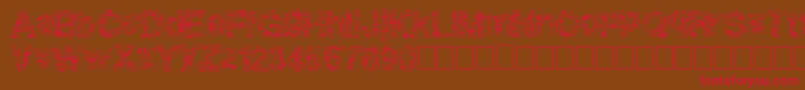 Pixeldrip Font – Red Fonts on Brown Background