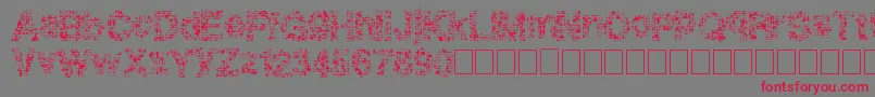 Pixeldrip-Schriftart – Rote Schriften auf grauem Hintergrund