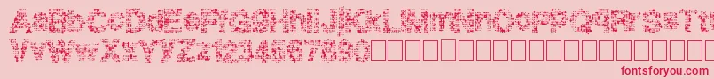 Pixeldrip Font – Red Fonts on Pink Background
