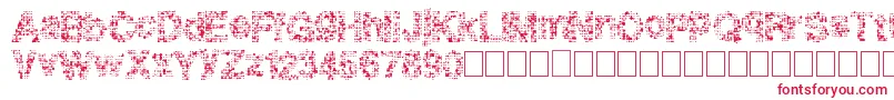 Pixeldrip Font – Red Fonts on White Background