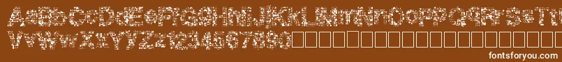 Pixeldrip Font – White Fonts on Brown Background