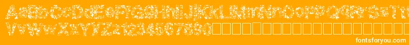 Pixeldrip Font – White Fonts on Orange Background