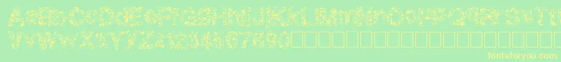 Pixeldrip Font – Yellow Fonts on Green Background