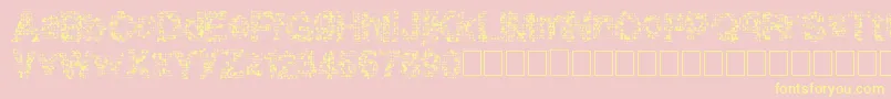 Pixeldrip Font – Yellow Fonts on Pink Background