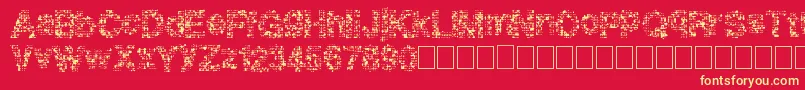 Pixeldrip Font – Yellow Fonts on Red Background