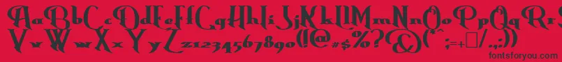 ErasmusBold-Schriftart – Schwarze Schriften auf rotem Hintergrund