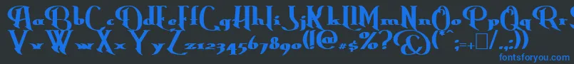 Шрифт ErasmusBold – синие шрифты на чёрном фоне